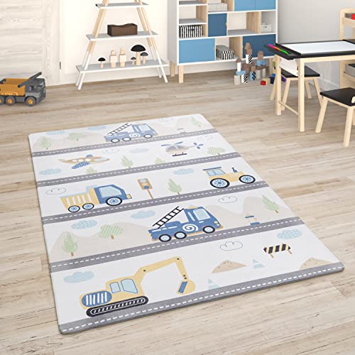 Paco Home Kinderteppich Teppich Kinderzimmer Spielmatte Straßenteppich Spielteppich, Grösse:155x230 cm, Farbe:Bunt von Paco Home