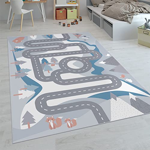 Paco Home Kinderteppich Teppich Kinderzimmer Spielteppich Junge Mädchen Modern rutschfest, Grösse:120x160 cm, Farbe:Creme von Paco Home