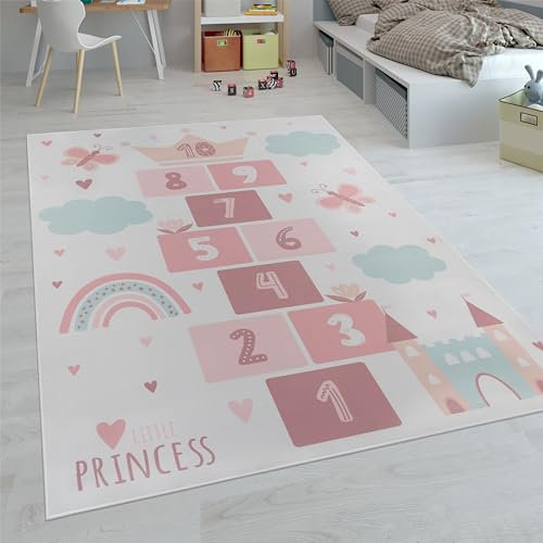 Paco Home Kinderteppich Teppich Kinderzimmer Spielteppich Junge Mädchen Modern rutschfest, Grösse:240x340 cm, Farbe:Creme 3 von Paco Home