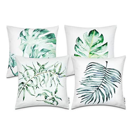 Paco Home Kissen Kissenbezug Sofakissen Bezug Kissenhülle Dekokissen Zierkissen Couchkissen Modern Geometrische Muster, Farbe:Grün, Sets:4pcs-Set von Paco Home