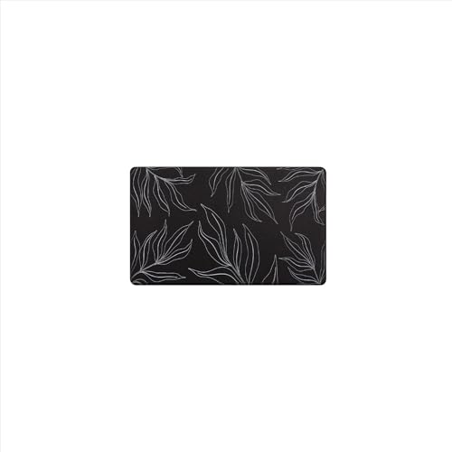 Paco Home Küchenteppich Küchenmatte Küchenläufer PVC rutschfest Teppich Läufer Für Küche Fußmatte Verschiedene Muster, Farbe:Schwarz 1, Größe:45x75 cm von Paco Home