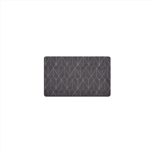 Paco Home Küchenteppich Küchenmatte Küchenläufer PVC rutschfest Teppich Läufer Für Küche Fußmatte Verschiedene Muster, Farbe:Schwarz 2, Größe:45x75 cm von Paco Home