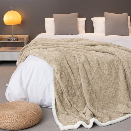 Paco Home Kuscheldecke Flauschig Decke Sofa Sherpa Sofaüberwurf Couchdecke Wohndecke Wohnzimmerdecke Wendbar Skandi, Farbe:Braun 2, Größe:150x200cm von Paco Home