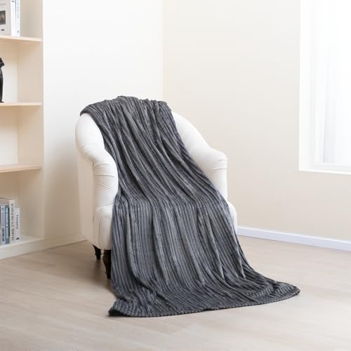 Paco Home Kuscheldecke Flauschig Wohnzimmerdecke Überwurfdecke Kuschelige Couchdecke Bett Weiche Decke Wohndecke Sofa, Farbe:Anthrazit, Größe:200x240cm von Paco Home