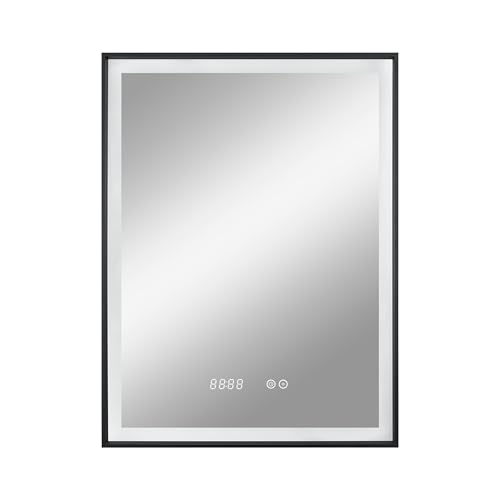 Paco Home LED Badezimmerspiegel mit Beleuchtung Spiegel Antibeschlag Mit Touchschalter Memory-Funktion Elegant Modern, Farbe:Typ 4, Leuchtenform__Größe:60x80 cm von Paco Home