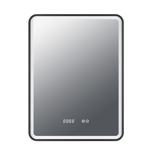 Paco Home LED Badezimmerspiegel mit Beleuchtung Spiegel Antibeschlag Mit Touchschalter Memory-Funktion Elegant Modern, Farbe:Typ 5, Leuchtenform__Größe:60x80 cm von Paco Home