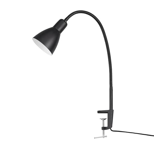 Paco Home LED Lampe Tischleuchte Deko Tischlampe Schreibtischlampe Arbeitszimmer Büro Modern Höhenverstellbar Rund E27, Farbe:Schwarz 2, Leuchtenart___Farbe:Tischleuchte - Schwarz von Paco Home