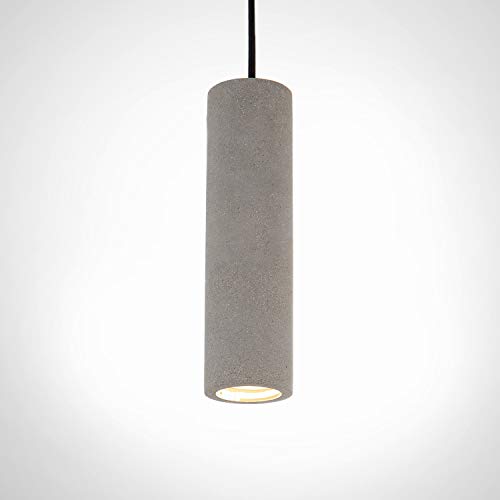 Paco Home Pendelleuchte, GU10, Lampe Für Wohnzimmer Esszimmer Küche, Höhenverstellbar, Farbe: Beton-Stein-Grau, Leuchtmittel: ohne Leuchtmittel von Paco Home