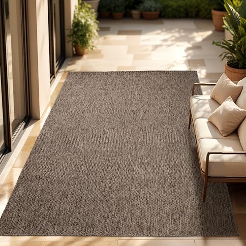 Paco Home Outdoor Teppich Flachgewebe Sisaloptik Modern Einfarbig meliert wetterfest & pflegeleicht Küchenteppich Ideal für Terrasse Balkon Garten, Grösse:300x400 cm, Farbe:Taupe Paco Home Outdoor Teppich Flachgewebe Sisaloptik Modern Einfarbig meliert wetterfest & pflegeleicht Küchenteppich Ideal für Terrasse Balkon Garten, Grösse:300x400 cm, Farbe:Taupe von Paco Home
