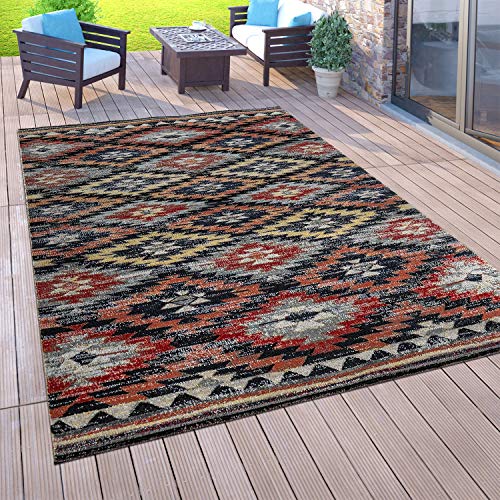 Paco Home Outdoor-Teppich Für Balkon, Kurzflor Mit Orient-Design, versch. Farben u. Größen, Grösse:120x170 cm, Farbe:Bunt von Paco Home