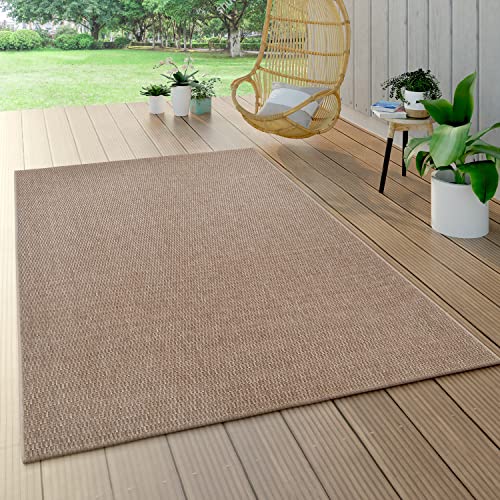 Paco Home Outdoor Teppich Küchenteppich Sisal Optik Wetterfest Balkon Natur Muster Mit Struktur Einfarbig Modern Natur Braun, Grösse:80x150 cm von Paco Home