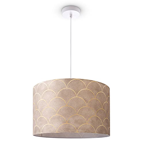 Paco Home Pendellampe Wohnzimmer Pendelleuchte Esstisch Lampenschirm Stoff Modern Abstrakt E27 von Paco Home