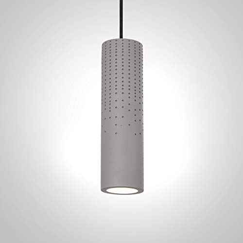 Paco Home Pendelleuchte, GU10, Lampe Für Wohnzimmer Esszimmer Küche, Höhenverstellbar, Farbe: Beton-Grau, Leuchtmittel: ohne Leuchtmittel von Paco Home