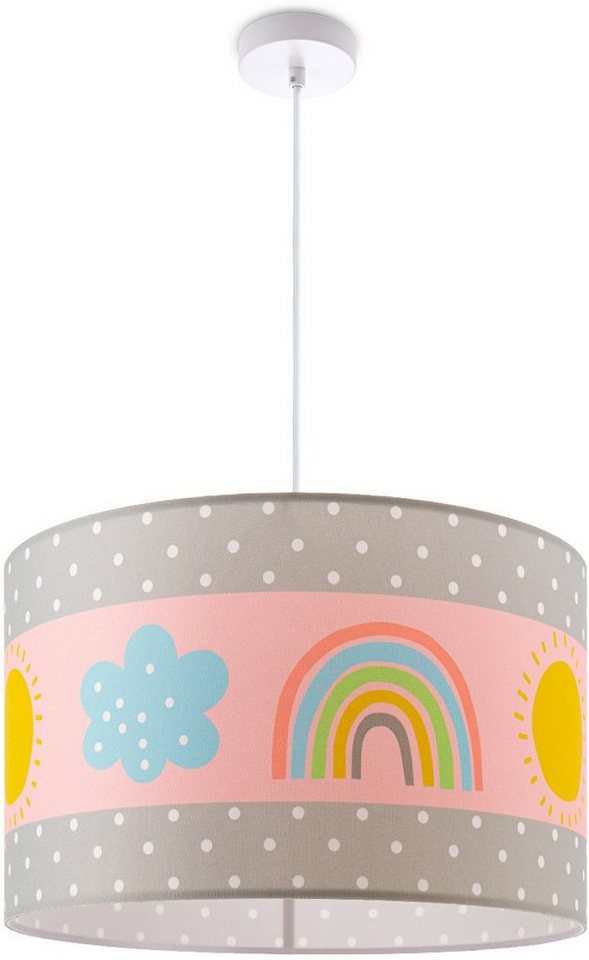 Paco Home Pendelleuchte Cosmo 962, ohne Leuchtmittel, Lampe Kinderzimmer Deckenlampe Regenbogen Sonne Rosa Grau Weiß E27 Paco Home Pendelleuchte Cosmo 962, ohne Leuchtmittel, Lampe Kinderzimmer Deckenlampe Regenbogen Sonne Rosa Grau Weiß E27 von Paco Home