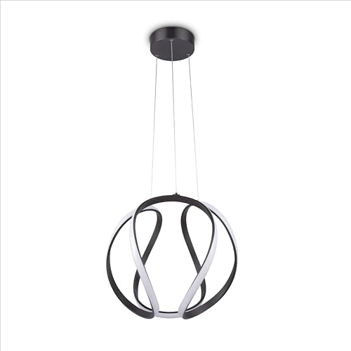 Paco Home Pendelleuchte Esstisch Lampe Deko Wohnzimmer LED Hängelampe Schlafzimmer Pendellampe Esszimmer Modern Stylisch, Lampenart:Typ 2, Farbe:Schwarz - Weiß von Paco Home
