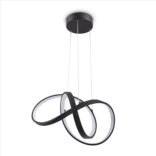 Paco Home Pendelleuchte Esstisch Lampe Deko Wohnzimmer LED Hängelampe Schlafzimmer Pendellampe Esszimmer Modern Stylisch, Lampenart:Typ 3, Farbe:Schwarz - Weiß von Paco Home