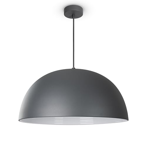 Paco Home Industrielle Hängelampe Deckenlampe Vintage Pendelleuchte Alluminium Kronleuchter Ø40,5cm Esszimmer Küche Esstisch 1,5m Textilkabel E27 von Paco Home