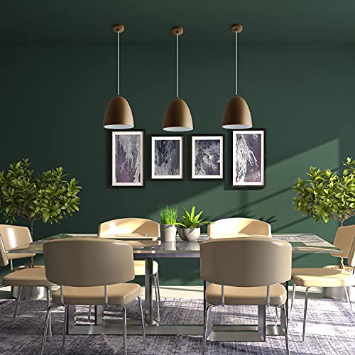 Paco Home Pendelleuchte Küchenlampe Hängelampe Esszimmer Esstischlampe Innen Gold Oder Weiß 1,5m Textilkabel Kürzbar E27, Leuchtmittel: ohne Leuchtmittel, Farbe: Gelb-Matt-Weiß von Paco Home