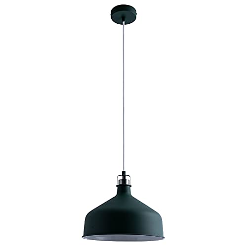 Paco Home Pendelleuchte Küchenlampe Pendellampe Hängend Hängelampe Esszimmer Esstischlampe Industrial 1,5m Textilkabel E27 Modern Metall Bar von Paco Home