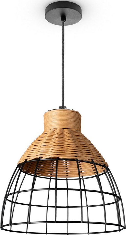 Paco Home Pendelleuchte PUCU, ohne Leuchtmittel, Korb Lampe LED Hängeleuchte Rattan Esszimmerlampe Boho E27 Vintage Paco Home Pendelleuchte PUCU, ohne Leuchtmittel, Korb Lampe LED Hängeleuchte Rattan Esszimmerlampe Boho E27 Vintage von Paco Home