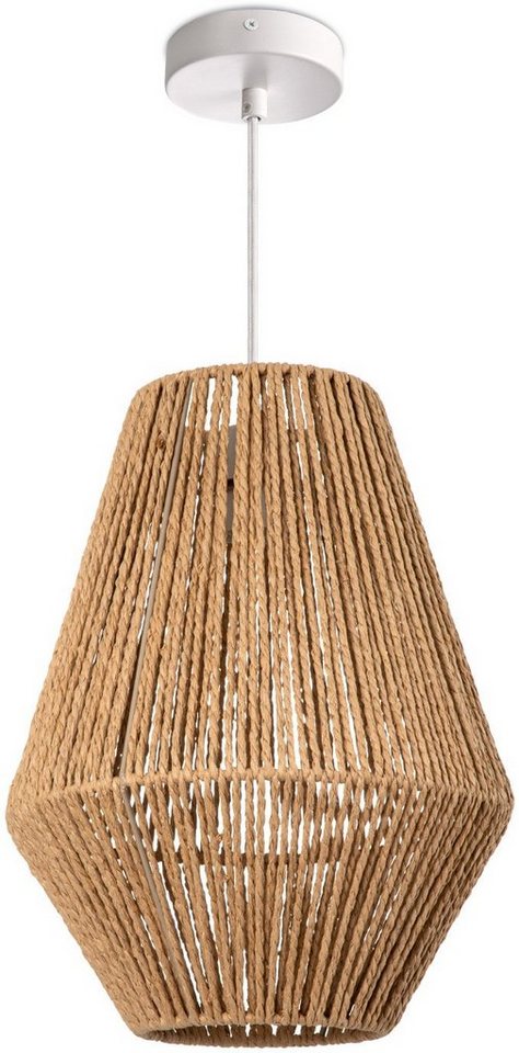 Paco Home Pendelleuchte Pablo, ohne Leuchtmittel, LED Pendellampe E27, Optik Boho Korb Wohnzimmer Esszimmer Flur von Paco Home