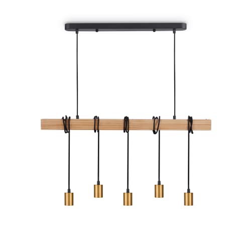Paco Home Pendelleuchte Pendellampe Hängelleuchte Wohnzimmer Esszimmer im Vintage Look Retro Hängelampe 5-Flammig E27 Fassung von Paco Home