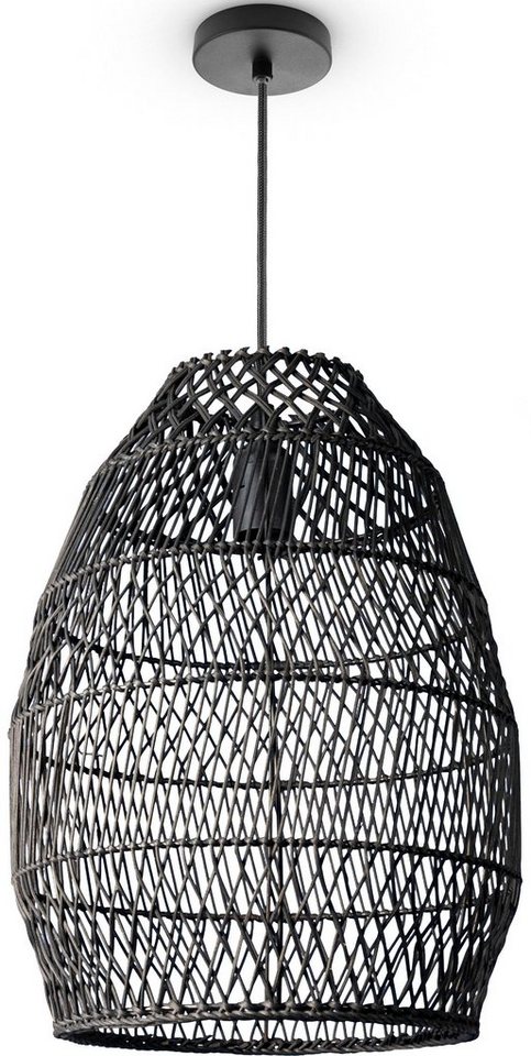 Paco Home Pendelleuchte VIHMO, ohne Leuchtmittel, Rattan Esstisch Pendellampe LED Boho Rustikal Korblampen Küche E27 von Paco Home