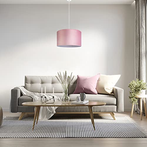 Paco Home Deckenlampe Pendelleuchte Hängelampe Wohnzimmer Esszimmer Schlafzimmer Lampenschirm Velours Industrial Samt E27 1,5m Textilkabel Kürzbar von Paco Home