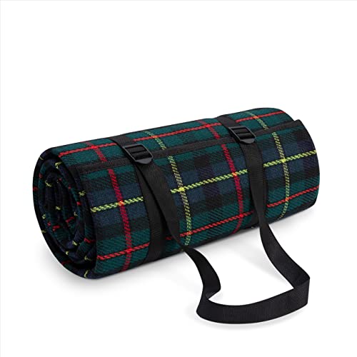 Paco Home Picknickdecke Campingdecke XXL Strand Picknickdecke Wasserdicht Mit Tragegriff Leicht Kompakt Tragbar Isoliert, Farbe:Dunkel-Grün 2, Größe:200x200cm von Paco Home