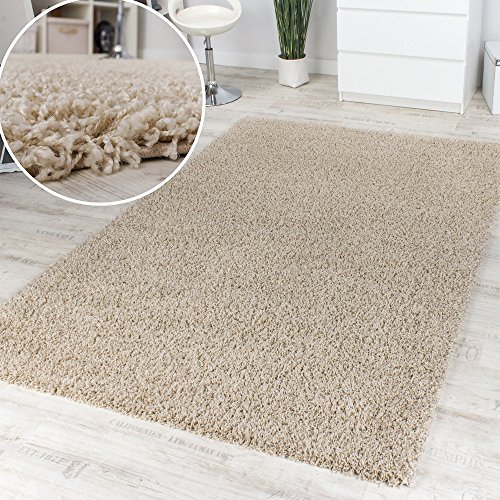 Paco Home Shaggy Creme Hochflor Langflor Teppich Ivory Creme Top Ausverkauf Hammer Preis, Grösse:60x100 cm von Paco Home