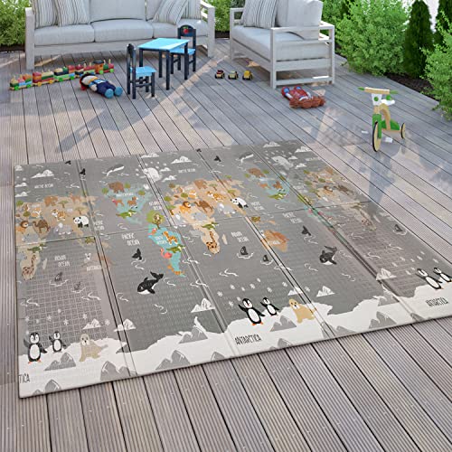 Paco Home Spielmatte Krabbelmatte Baby Kinder Matte Faltbar Abwischbar Wendbar Tier Motiv, Grösse:180x200 cm, Farbe:Bunt 3 Paco Home Spielmatte Krabbelmatte Baby Kinder Matte Faltbar Abwischbar Wendbar Tier Motiv, Grösse:180x200 cm, Farbe:Bunt 3 von Paco Home