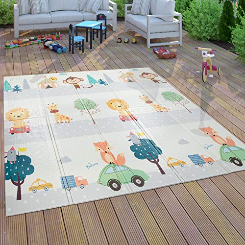 Paco Home Spielmatte Krabbelmatte Baby Kinder Matte Faltbar Abwischbar Wendbar Tier Motiv, Grösse:180x200 cm, Farbe:Bunt Paco Home Spielmatte Krabbelmatte Baby Kinder Matte Faltbar Abwischbar Wendbar Tier Motiv, Grösse:180x200 cm, Farbe:Bunt von Paco Home