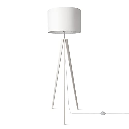 Paco Home Stehlampe Wohnzimmer Standlampe Wohnzimmerlampe E27 Fassung Leselampe Stoffschirm Lampe Schlafzimmer Stativ Stoff Lampenschirm Mit Schalter von Paco Home