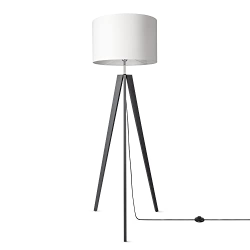 Paco Home Stehlampe Wohnzimmer Standlampe Wohnzimmerlampe E27 Fassung Leselampe Stoffschirm Lampe Schlafzimmer Stativ Stoff Lampenschirm Mit Schalter von Paco Home