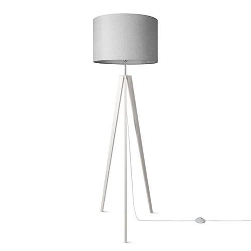 Paco Home Stehlampe Wohnzimmer Standlampe Wohnzimmerlampe E27 Fassung Leselampe Stoffschirm Lampe Schlafzimmer Stativ Stoff Lampenschirm Mit Schalter von Paco Home