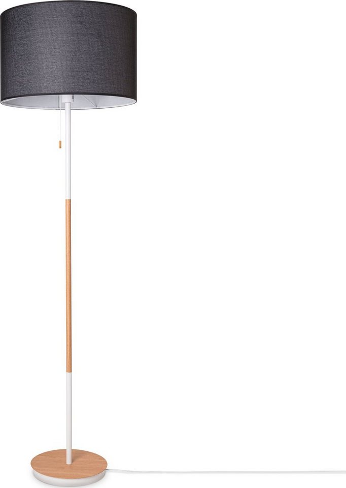 Paco Home Stehlampe EK CA UNI COLOR, ohne Leuchtmittel, Stoffschirm Wohnzimmer Skandi Standleuchte E27 Einfarbig Stofflampe von Paco Home