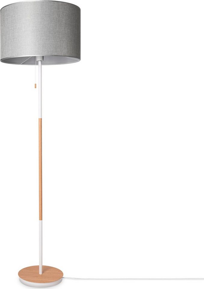 Paco Home Stehlampe EK CA UNI COLOR, ohne Leuchtmittel, Stoffschirm Wohnzimmer Skandi Standleuchte E27 Einfarbig Stofflampe von Paco Home