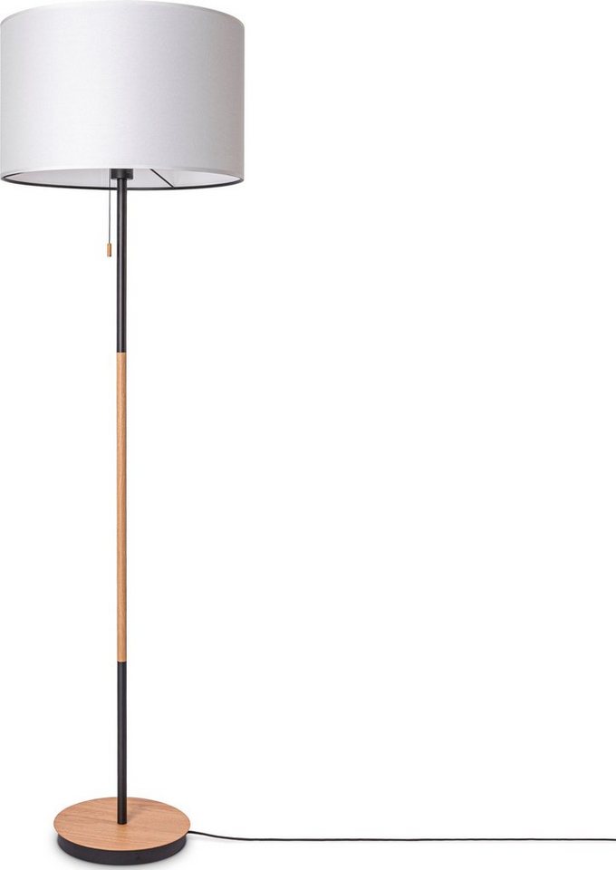 Paco Home Stehlampe EKO CANVAS UNI COLOR, ohne Leuchtmittel, Stoffschirm Wohnzimmer Skandi Standleuchte E27 Einfarbig Stofflampe von Paco Home