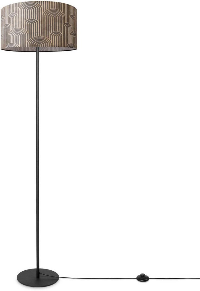 Paco Home Stehlampe Luca Pillar, ohne Leuchtmittel, Mit Stoffschirm Stehlampe Wohnzimmer Leselampe Modern Vintage E27 von Paco Home