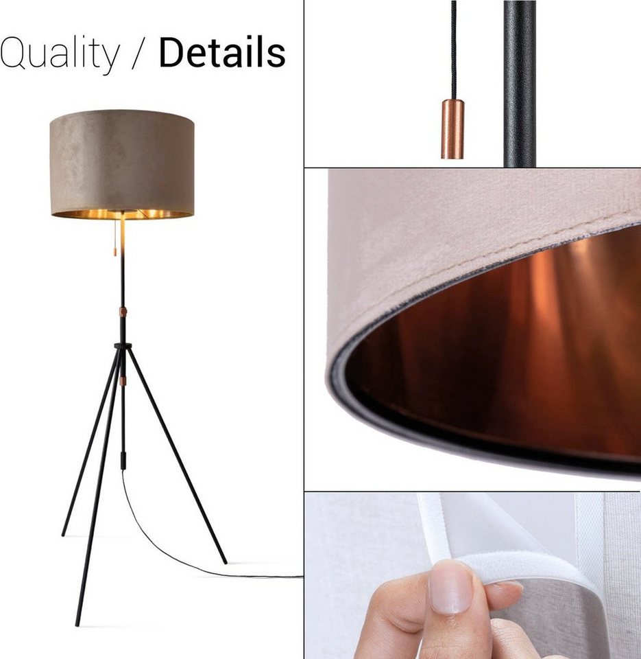 Paco Home Stehlampe Naomi uni Color, ohne Leuchtmittel, Wohnzimmer Höhenverstellbar 121,5 bis 176,5 cm Zugschalter Velour Paco Home Stehlampe Naomi uni Color, ohne Leuchtmittel, Wohnzimmer Höhenverstellbar 121,5 bis 176,5 cm Zugschalter Velour von Paco Home