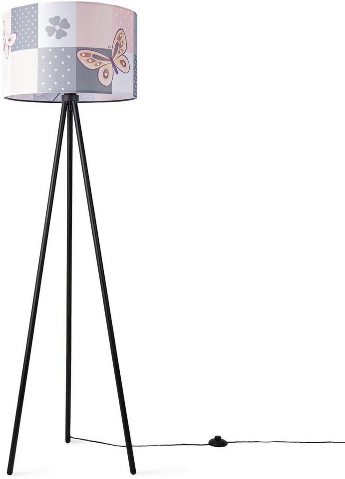 Paco Home Stehlampe Trina Cosmo, ohne Leuchtmittel, Lampe Kinderzimmer Kinderlampe Babyzimmer E27 Schmetterling Blumen von Paco Home