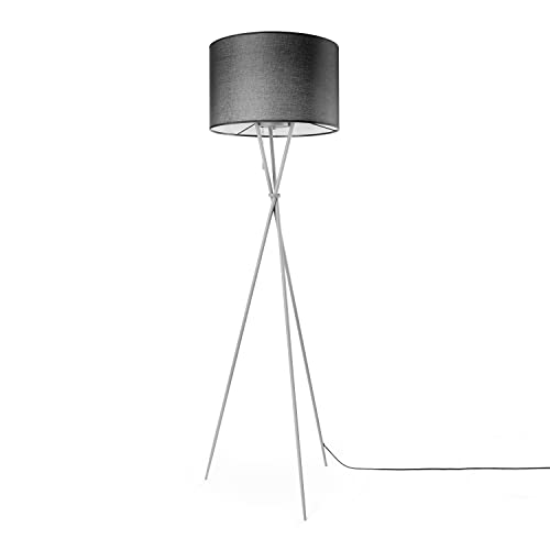 Paco Home Stehlampe Wohnzimmer Dreibeinstativ Stoffschirmlampe Standleuchte Textil Schirm E27 Leselampe Skandi Büro Mit Stecker Einfarbig Mit Stecker von Paco Home