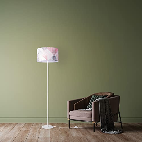 Paco Home Stehlampe Wohnzimmer Modern E27 Leselampe Stehleuchte Retro Lampenschirm Stoff Geometrisch Mit Stecker Bodenlampe von Paco Home