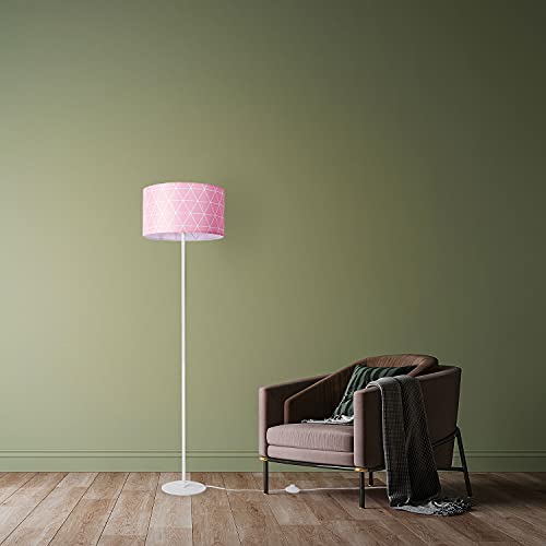 Paco Home Stehlampe Wohnzimmer Modern E27 Leselampe Stehleuchte Retro Lampenschirm Stoff Geometrisch Mit Stecker Bodenlampe von Paco Home