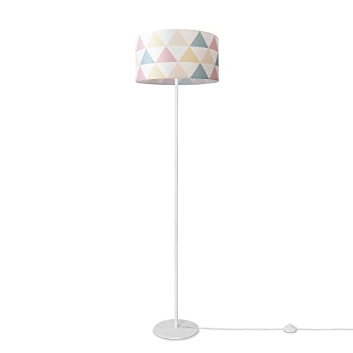 Paco Home Stehlampe Wohnzimmer Modern E27 Leselampe Stehleuchte Retro Lampenschirm Stoff Geometrisch Mit Stecker Einbein von Paco Home