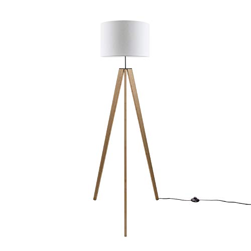 Paco Home Stehlampe Wohnzimmer Standlampe Wohnzimmerlampe E27 Fassung Leselampe Stoffschirm Lampe Schlafzimmer Stativ Stoff Lampenschirm Mit Schalter von Paco Home