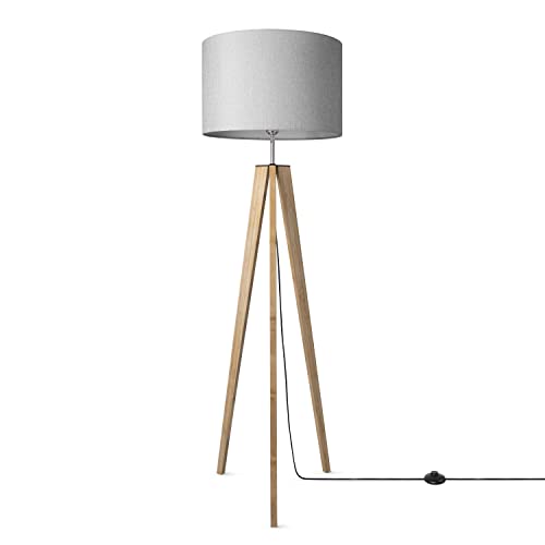 Paco Home Stehlampe Wohnzimmer Standlampe Wohnzimmerlampe E27 Fassung Leselampe Stoffschirm Lampe Schlafzimmer Stativ Stoff Lampenschirm Mit Schalter von Paco Home