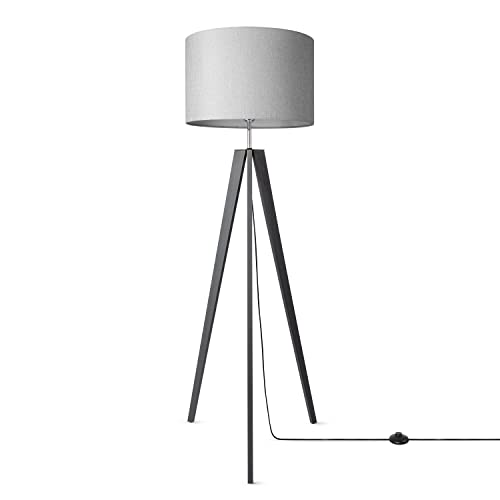 Paco Home Stehlampe Wohnzimmer Standlampe Wohnzimmerlampe E27 Fassung Leselampe Stoffschirm Lampe Schlafzimmer Stativ Stoff Lampenschirm Mit Schalter von Paco Home