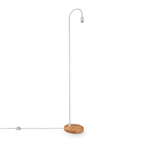 Paco Home Stehleuchte Büro Stehlampe Minimalistisch Skandinavisch E27 Büro Holz Fuß Schlafzimmerlampe mit Stecker Paco Home Stehleuchte Büro Stehlampe Minimalistisch Skandinavisch E27 Büro Holz Fuß Schlafzimmerlampe mit Stecker von Paco Home