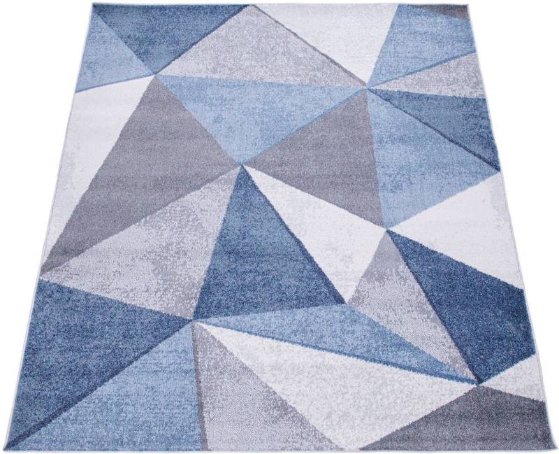 Paco Home Teppich Bari 874, rechteckig, Höhe: 13 mm, Kurzflor, modernes geometrisches Design, Used-Look von Paco Home
